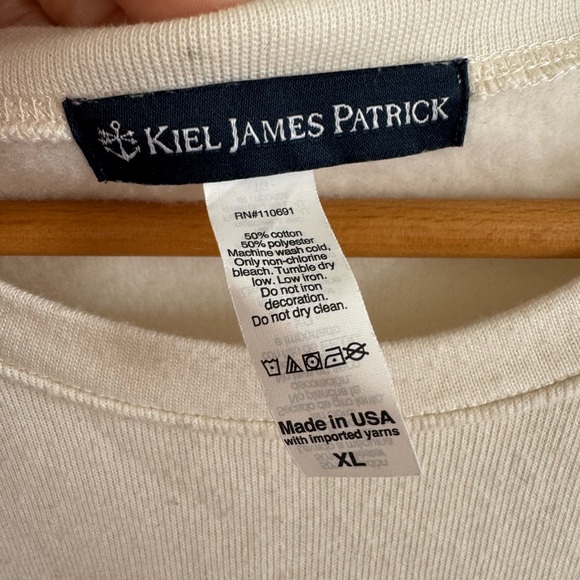KIEL JAMES PATRICK Aperol Summer oversized Crewneck Sweatshirt in Cream - Picture 7 of 7